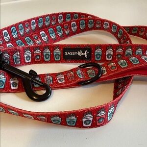 Sassy Woof Red Pup Cup Dog Leash